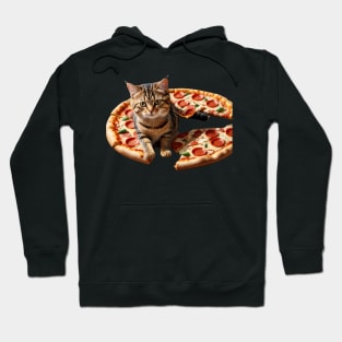 Food Lover Foodie Pizza Funny Kitten Cat Hoodie